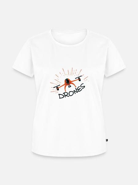 Drohne - Frauen Premium Bio T-Shirt - Weiß