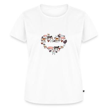 Vegetarier/Vegan Geschenk - Frauen Premium Bio T-Shirt - Weiß - Vorne - AI Model Female 172 dark (172cm)