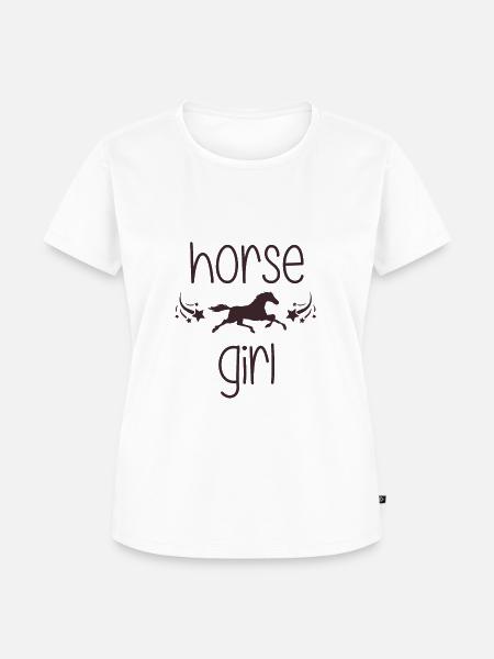 Pferd Girl - Frauen Premium Bio T-Shirt - Weiß