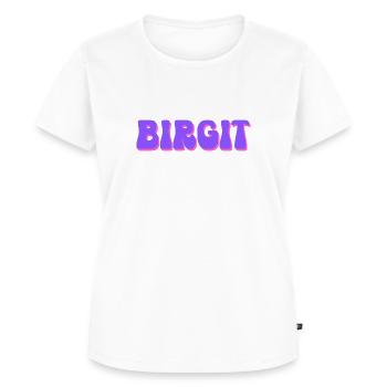 Birgit die Freundliche, Vorname - Frauen Premium Bio T-Shirt - Weiß - Vorne - AI Model Female 172 dark (172cm)