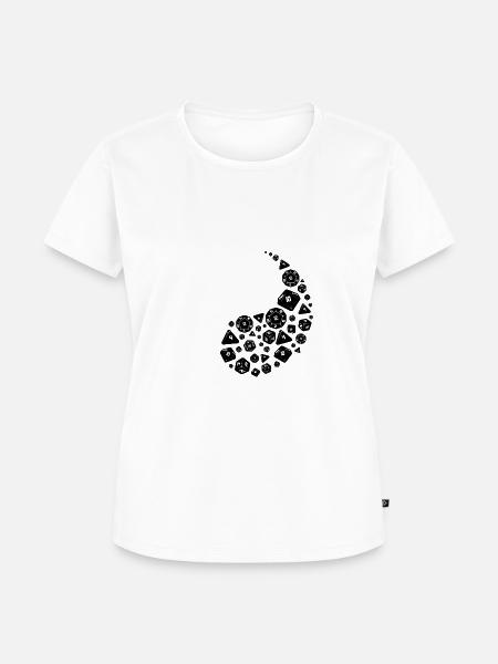 Dice Yin Yang - Frauen Premium Bio T-Shirt - Weiß