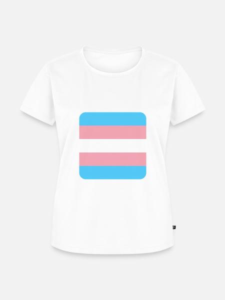TRANS [flag] - Frauen Premium Bio T-Shirt - Weiß
