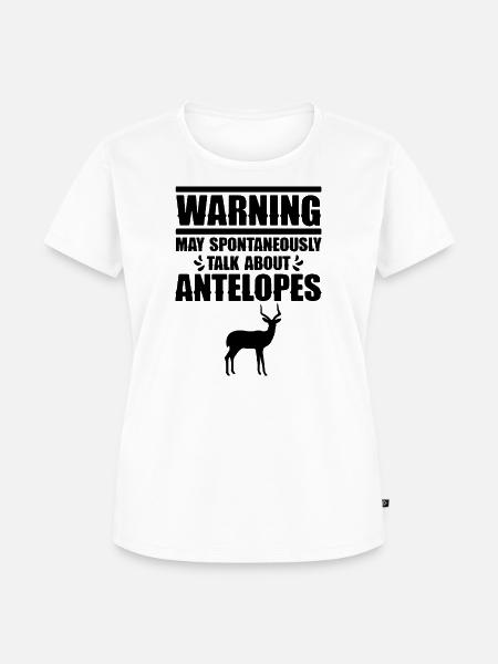 Antilope Humor Spruch - Frauen Premium Bio T-Shirt - Weiß