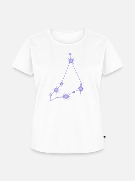 Steinbock-Sternen-Sternbild Tierkreiszeichen Lila - Frauen Premium Bio T-Shirt - Weiß