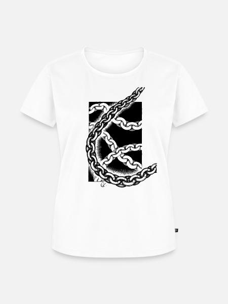 Ketten schwarz weiß - Frauen Premium Bio T-Shirt - Weiß