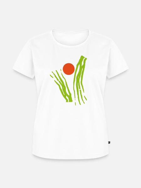 Sonne Gras - Frauen Premium Bio T-Shirt - Weiß