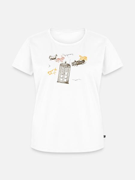 prähistorische Polizeikiste - Frauen Premium Bio T-Shirt - Weiß