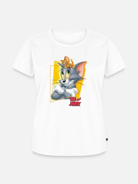 Tom Und Jerry Portrait - Frauen Premium Bio T-Shirt - Weiß