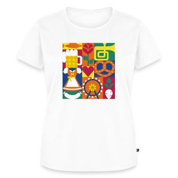 Bayern Volksfest Grafik / Illustration - Frauen Premium Bio T-Shirt - Weiß - Vorne - AI Model Female 172 dark (172cm)