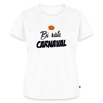 Bi rate Carnaval (noir) - T-shirt Premium bio Femme - blanc - Devant - AI Model Female 172 dark (172cm)