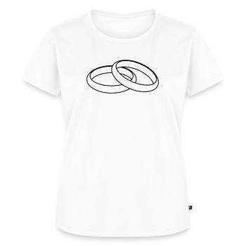 Wedding rings - color change possible - Women's Premium Organic T-shirt - white - Front - AI Model Female 172 dark (172cm)
