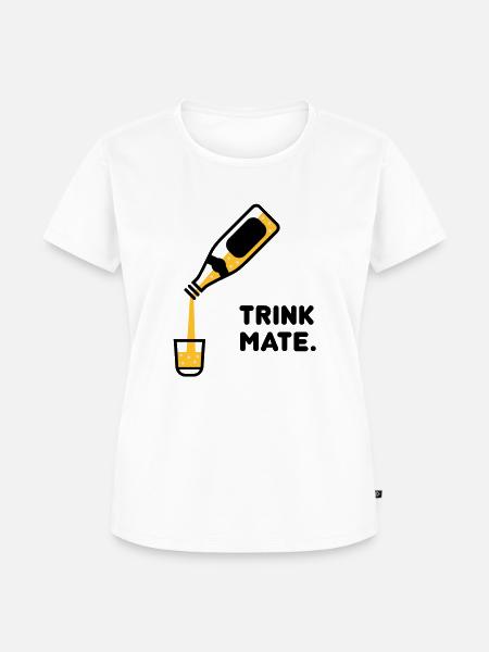 Trink MATE - Frauen Premium Bio T-Shirt - Weiß