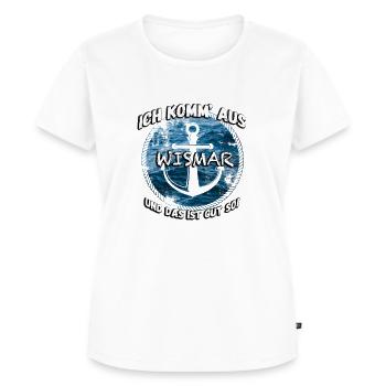 Wismar - Frauen Premium Bio T-Shirt - Weiß - Vorne - AI Model Female 172 dark (172cm)