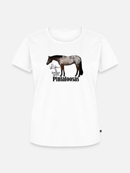Pintaloosa Westernpferd - Frauen Premium Bio T-Shirt - Weiß