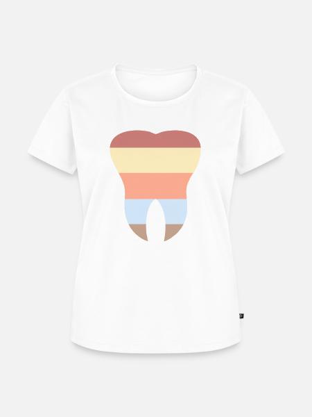 Der Zahn - Frauen Premium Bio T-Shirt - Weiß