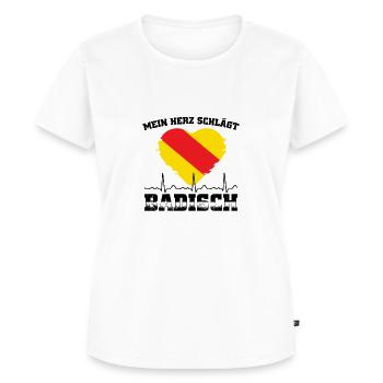 Badische Geschenke | Baden-Württemberg Badner - Frauen Premium Bio T-Shirt - Weiß - Vorne - AI Model Female 172 dark (172cm)