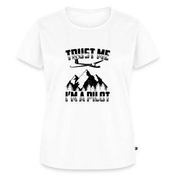 Segelflug Pilot | Segelflugzeug Thermik Geschenke - Frauen Premium Bio T-Shirt - Weiß - Vorne - AI Model Female 172 dark (172cm)