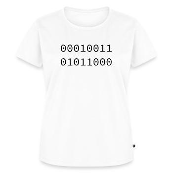 1988 Binaire - T-shirt Premium bio Femme - blanc - Devant - AI Model Female 172 dark (172cm)