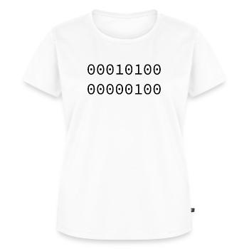 2004 Binaire - T-shirt Premium bio Femme - blanc - Devant - AI Model Female 172 dark (172cm)