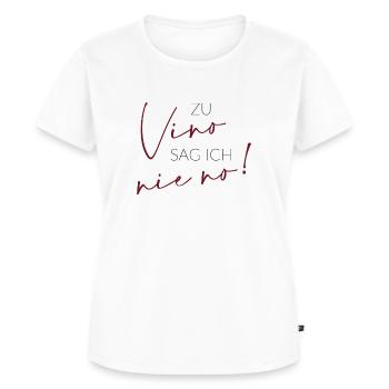 Zu Vino sag ich nie no! - Frauen Premium Bio T-Shirt - Weiß - Vorne - AI Model Female 172 dark (172cm)