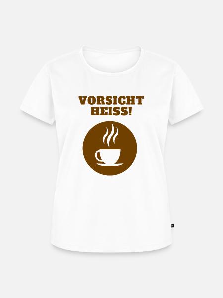 Vorsicht Heiss - Frauen Premium Bio T-Shirt - Weiß