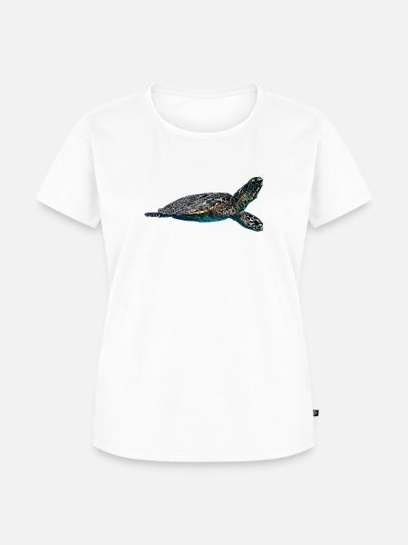 Sea Turtle Meeeresschildkröte - Frauen Premium Bio T-Shirt - Weiß