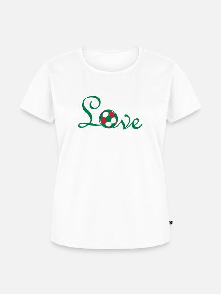 Fußball Liebe 3 Flock - Frauen Premium Bio T-Shirt - Weiß