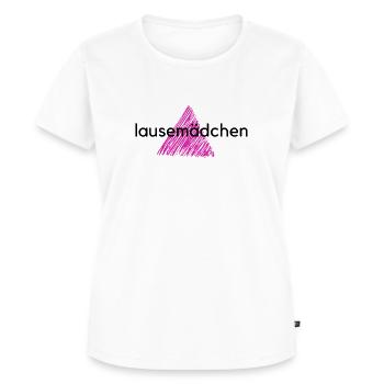 lausemädchen - Frauen Premium Bio T-Shirt - Weiß - Vorne - AI Model Female 172 dark (172cm)