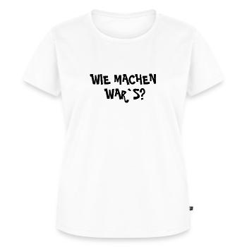 wie machen wars wear - Frauen Premium Bio T-Shirt - Weiß - Vorne - AI Model Female 172 dark (172cm)