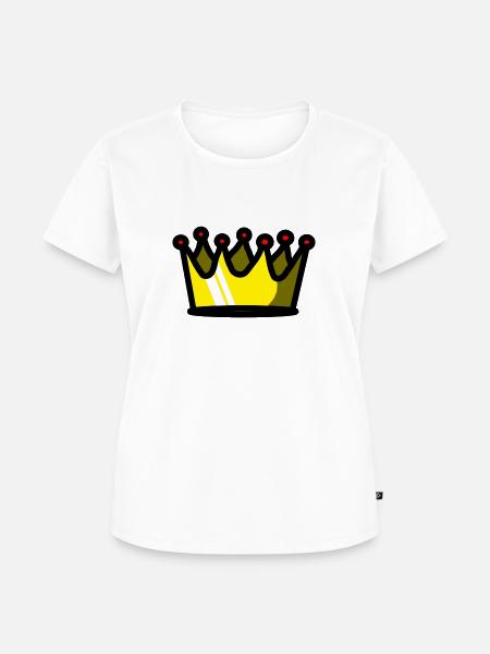 Krone - Frauen Premium Bio T-Shirt - Weiß