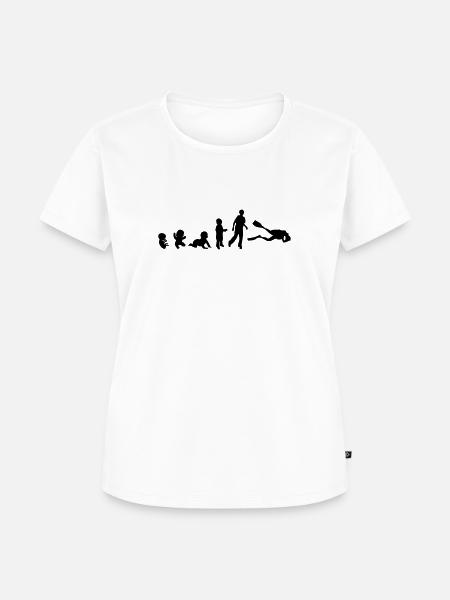 Evolution Sport Taucher - Frauen Premium Bio T-Shirt - Weiß