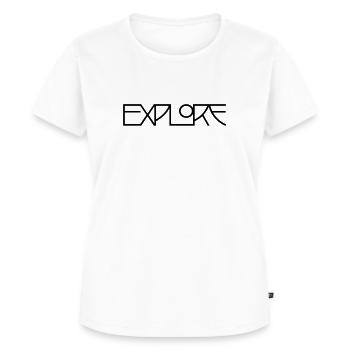 Explore - Women's Premium Organic T-shirt - white - Front - AI Model Female 172 dark (172cm)