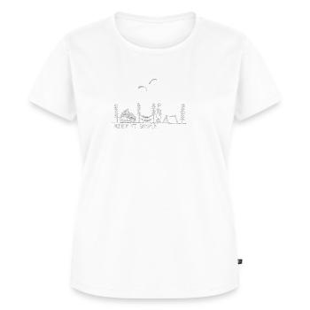 Gleitschirm Camping Wald paragliding - Frauen Premium Bio T-Shirt - Weiß - Vorne - AI Model Female 172 dark (172cm)