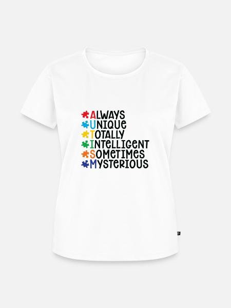 Immer einzigartig (Autismus) - Frauen Premium Bio T-Shirt - Weiß