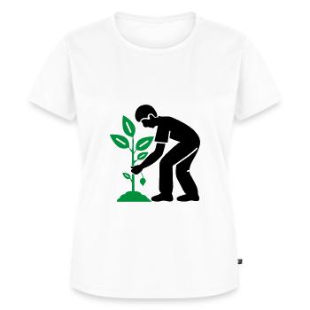 Baum Pflanzen Garten Umwelt - Frauen Premium Bio T-Shirt - Weiß - Vorne - AI Model Female 172 dark (172cm)