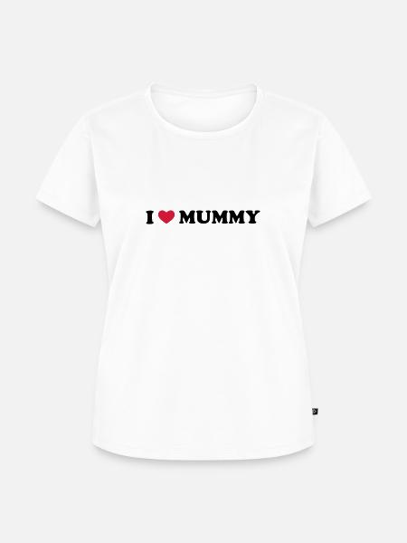 I Love Mummy - Frauen Premium Bio T-Shirt - Weiß