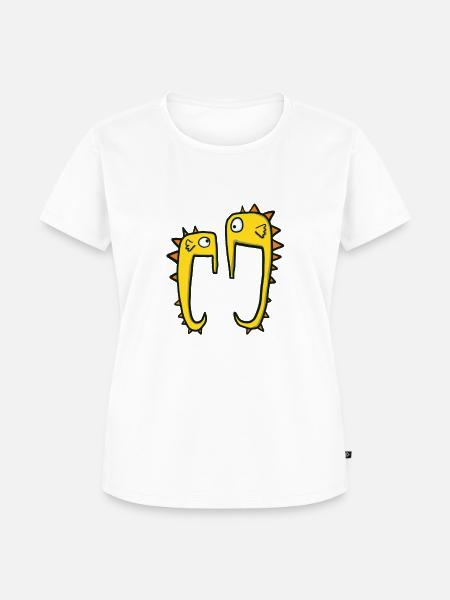 seepferdchen - Frauen Premium Bio T-Shirt - Weiß