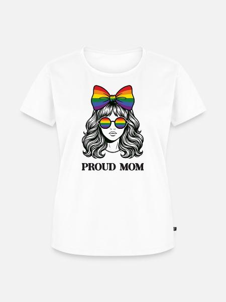 LGBTQ-Pride-Monat – Proud Mom - Frauen Premium Bio T-Shirt - Weiß