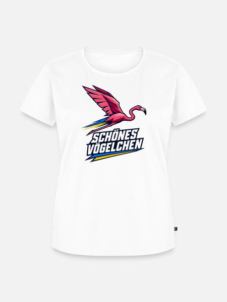 Schönes Vögelchen (Geometrische Version) - Frauen Premium Bio T-Shirt - Weiß