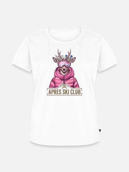 Hirsch Après-Ski Club - Frauen Premium Bio T-Shirt - Weiß