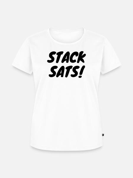 STACK SATS - Frauen Premium Bio T-Shirt - Weiß