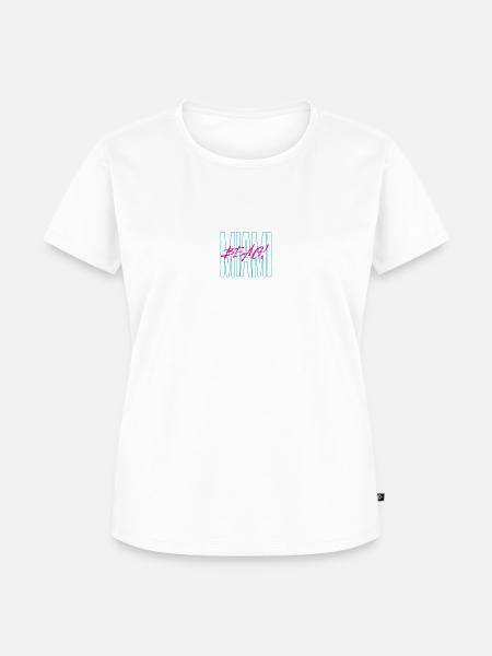 Miami Beach Design - Frauen Premium Bio T-Shirt - Weiß