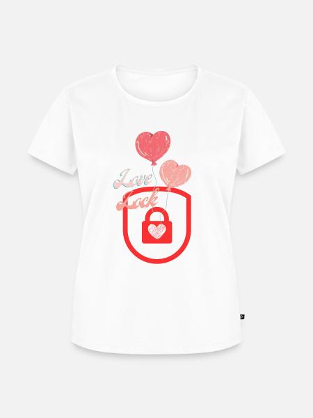 LockHeart - Frauen Premium Bio T-Shirt - Weiß