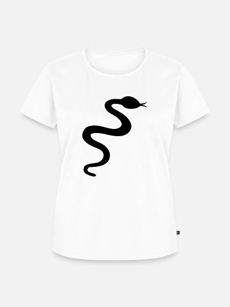 Schlange - Frauen Premium Bio T-Shirt - Weiß