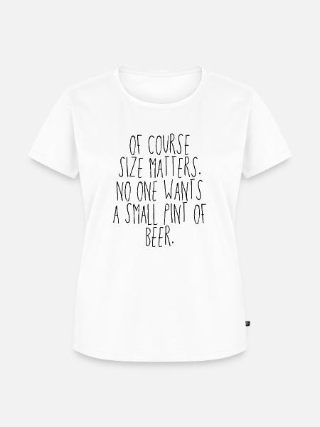 beer bier pint - Frauen Premium Bio T-Shirt - Weiß