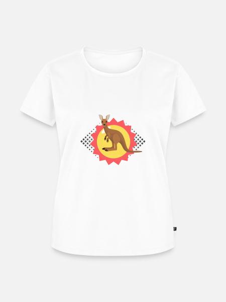 Kängurus machen mich glücklich - Frauen Premium Bio T-Shirt - Weiß