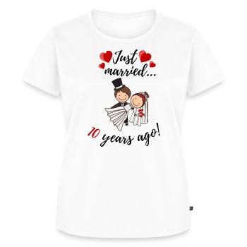 10 years wedding anniversary - Women's Premium Organic T-shirt - white - Front - AI Model Female 172 dark (172cm)