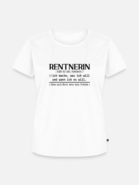 Rentnerin Definition - Frauen Premium Bio T-Shirt - Weiß