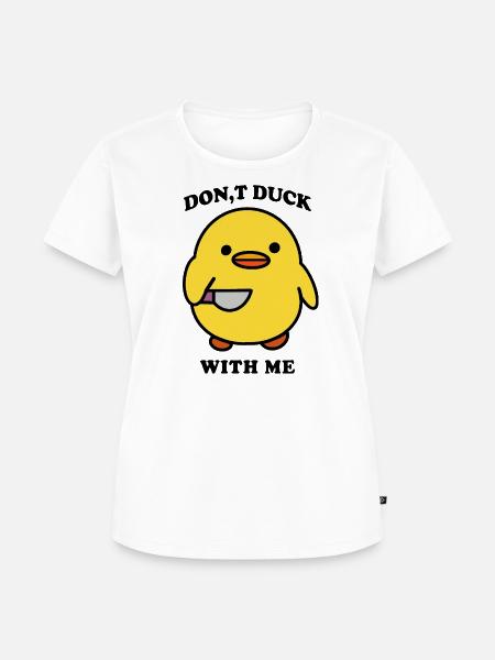 Ente lustig - Frauen Premium Bio T-Shirt - Weiß