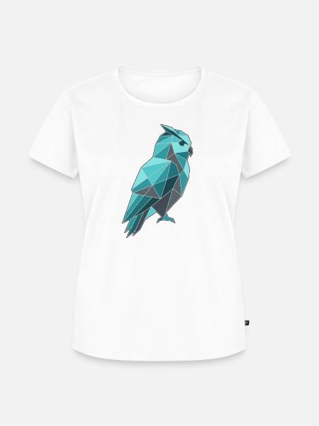Poly Stil Eule - Frauen Premium Bio T-Shirt - Weiß